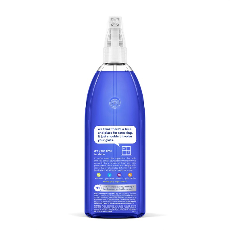 Method Glass Cleaner Spray, Mint, Ammonia Free Solution, Mirror &