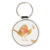 Mr. & Mrs. Panda Parent-New Round Keyring Robin with Feathers,