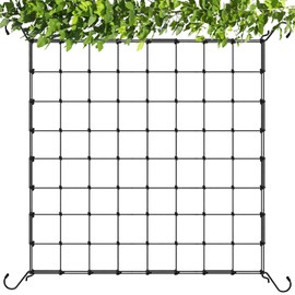 Grow Tent Grid Net 90 x 90 cm, Scrog Net Grow Net, Plant Support Net, Elastic Plant Net, Plant Grow Net, with 4 Hooks, for Plants for Vegetables Fruits Flowers