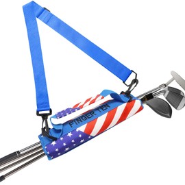 Golf Club Bag Mini for Men Women Kids Driving Range Course Practice, Golf Pencil Bag with Shoulder Straps Sleeves Lightweight Durable Fashion Color Black Blue Pink for Golf Training (Star)