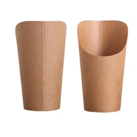 Pack of 50 Kraft Paper Cups, Snack Containers, Kraft Paper Cups, Baking Accessories, Popcorn Boxes, Charcuterie Cups, Kraft French Fries Holder for French Fries, Waffle
