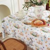 meioro Easter Tablecloth 100 x 150 cm, Spring Carrot Rabbit