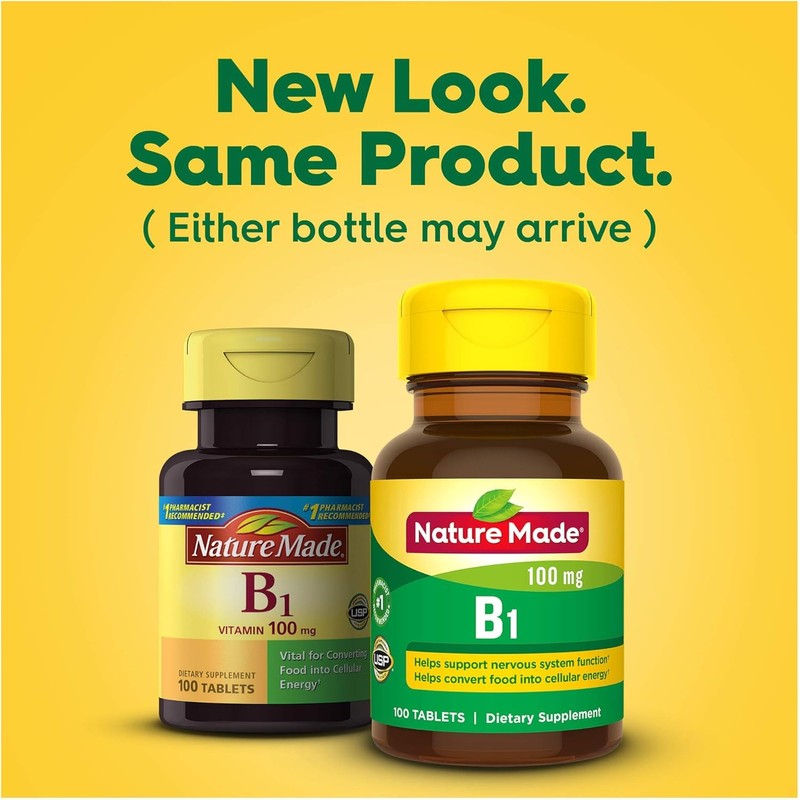 Nature Made Vitamin B1 100mg, Dietary Supplement for Energy Metabolism