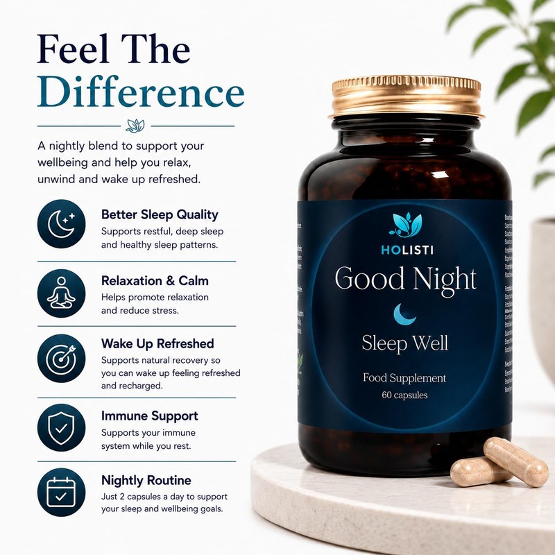Goodnight Sleep & Stress Relief | Ashwagandha, L-Theanine & Reishi