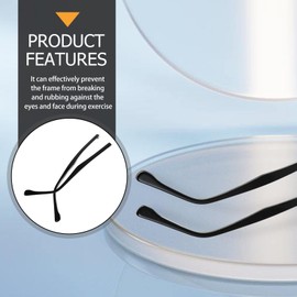 1 Pair of Universal Eyeglasses Replacement Arms, Black Plastic Temples for Eyeglasses Repair Kit, Eyewear Frame Retainers, Eyeglasses Arm Replacement, Compatible with Most Frames, Includes Screws