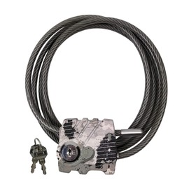 Muddy Defender Security Cable (5/16") Stainless Steel Cylinder Lock, Multi, One Size