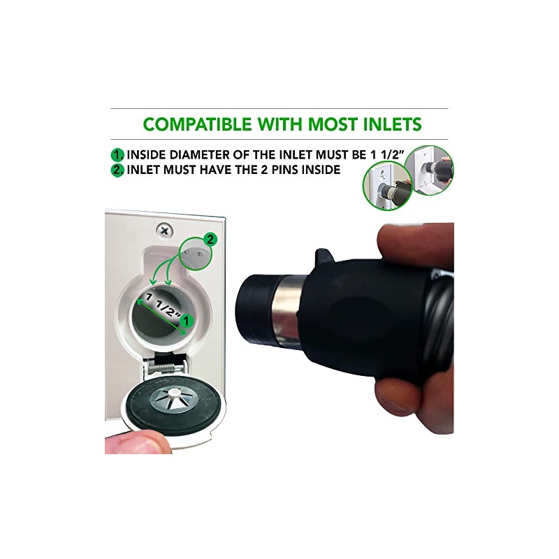 OVO Universal Central Vacuum 30ft Low Voltage Hose, Switch Control