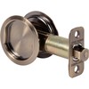 Round Pocket Door Lock, Passage (Hall/Closet) Latch, 2-3/4" Backset, RCL,