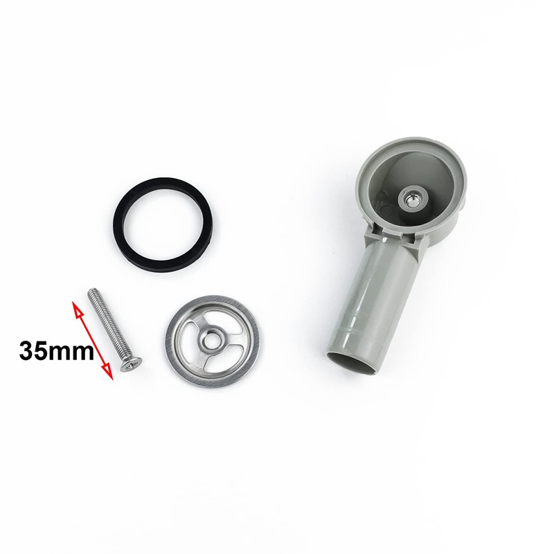 2x Overflow Pipes, Overflow Tube for Sink Extendible, Circular Interface(Size: