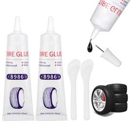 Flintronic 120ml Reifenkleber, Reifenreparatur-Kleber, Hohe Temperaturbeständigkeit, Kleber für Reifen, Reifendichtmittel für Auto Motorrad Fahrrad, Repariert Schnell Reifenrisse & Löcher