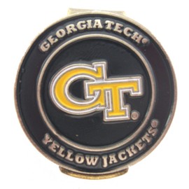 Georgia Tech Yellow Jackets Golf Hat Clip with Double-Sided Ball Marker