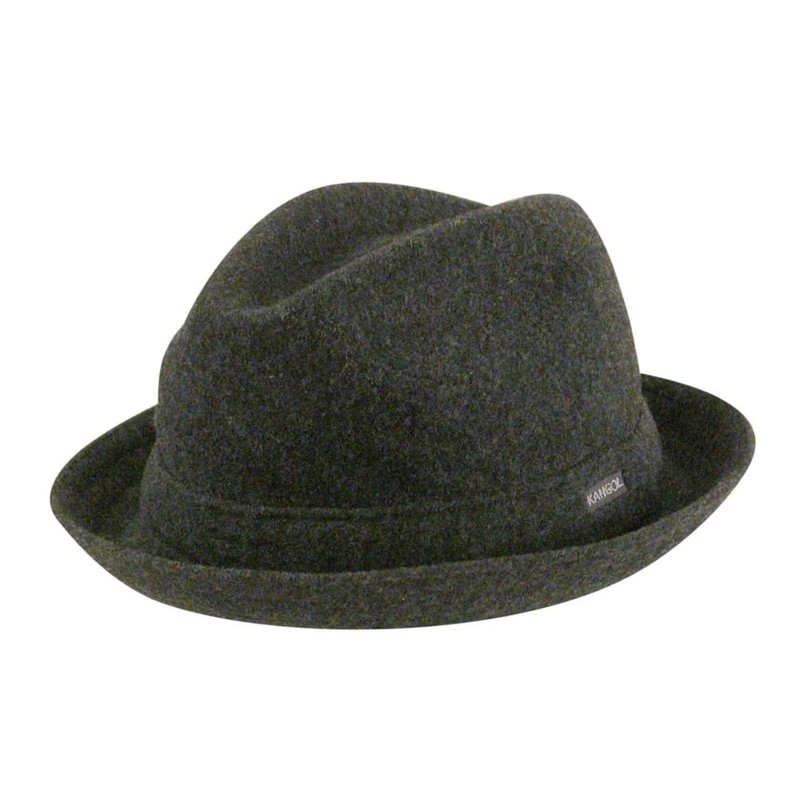 Kangol Wool Player Trilby Hat, Dark Flannel, Medium
