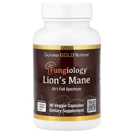 California Gold Nutrition, Organic Lion's Mane Mushroom, Veggie Capsules 90 Tablets / California Gold Nutrition (캘리포니아골드뉴트리션), 유기농 노루궁뎅이버섯, 베지 캡슐 90정
