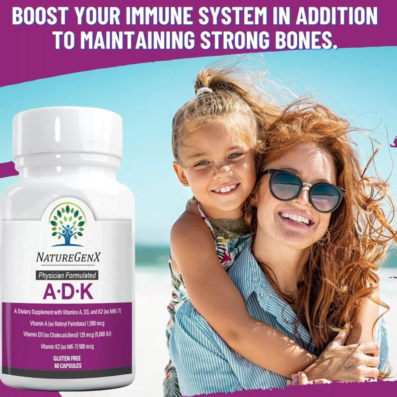 Vitamins ADK Vitamin Supplement 5000 IU Vitamins A, D3, and