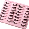 QUNETY Half Lashes False Half Eyelashes Cateye Wispy Lash Natural