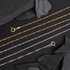 Amberta Cadenas Plata Hombre Mujer Collar Fino Singapur Veneciano Paperclip