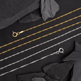Amberta Cadenas Plata Hombre Mujer Collar Fino Singapur Veneciano Paperclip Bolitas Serpiente 40 45 50 55 60 cm