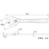 TOP HY-26 Wide Monkey Wrench, Thin, Lightweight, Eco Wide, Opening
