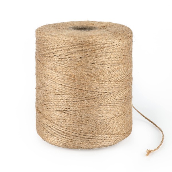 joycraft 1640Feet Thin Jute Twine，1.5mm Brown Decoration Hemp Twine String,2-Ply