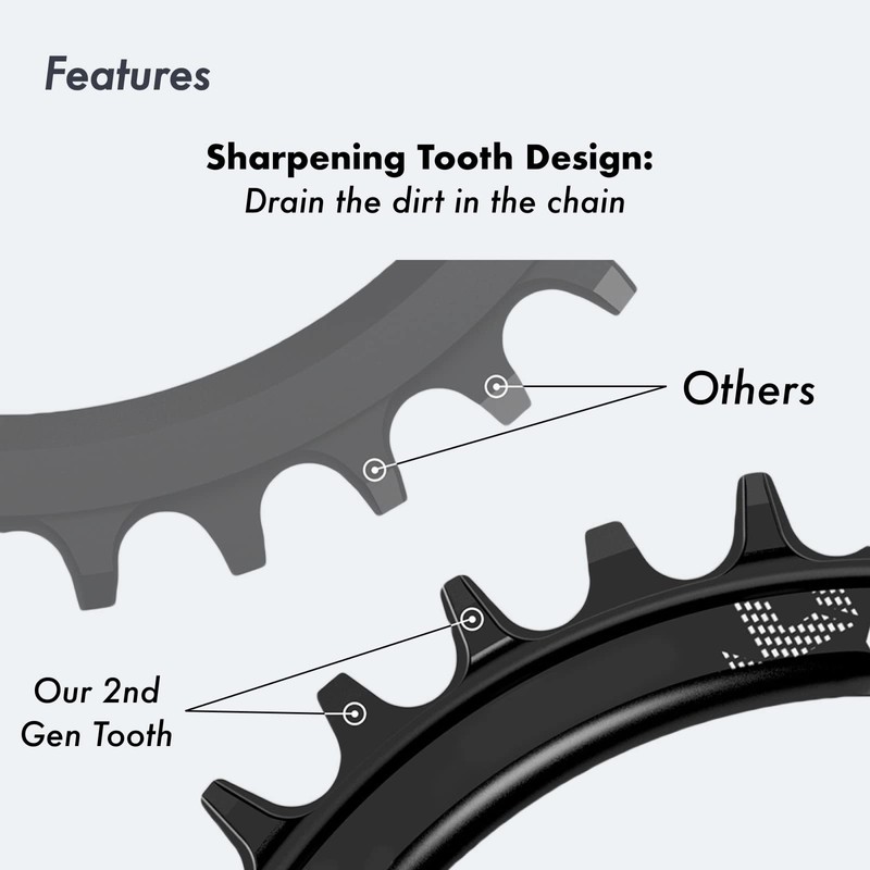 DJC Bike Chainring Direct Mount 6mm Offset Round Chainring for