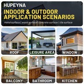 Invisible Waterproof Agent, 1.32 Gal Hupeyna Waterproof Sealant, Waterproof Glue, Transparent Waterproof Coating Agent, Transparent Waterproof Adhesive Indoor and Outdoor Coating Liquid Rubber Sealant