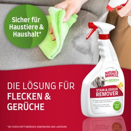 Nature’s Miracle Flecken- & Geruchsentferner Hund - Enzymreiniger für die einfache Beseitigung von Verschmutzungen, Geruchsneutralisierer mit Melonenduft, 946 ml