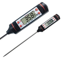 Aleissi | Termómetro de Cocina para Carne, Alimentos y Bebidas con Pantalla Digital, Incluye Sonda para Introducirla a Cuaqluier Tipo de Alimento, Ideal para Carne, Leche, Parrilla, Agua