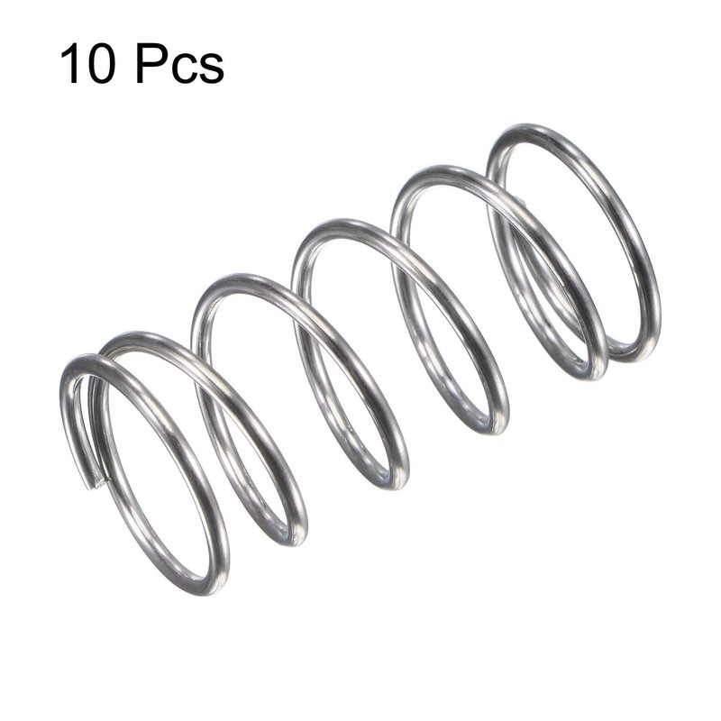 TOP-VIGOR 10Pcs Compression Spring, 15mm OD,1.2mm Wire Size,30mm Free Length
