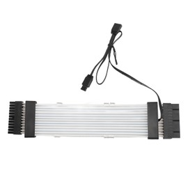 24 Pin ATX RGB Power Extension Cable Support 5V 3 Pin Synchronized 18AWG ARGB PSU Cable for E ATX Motherboard Connector