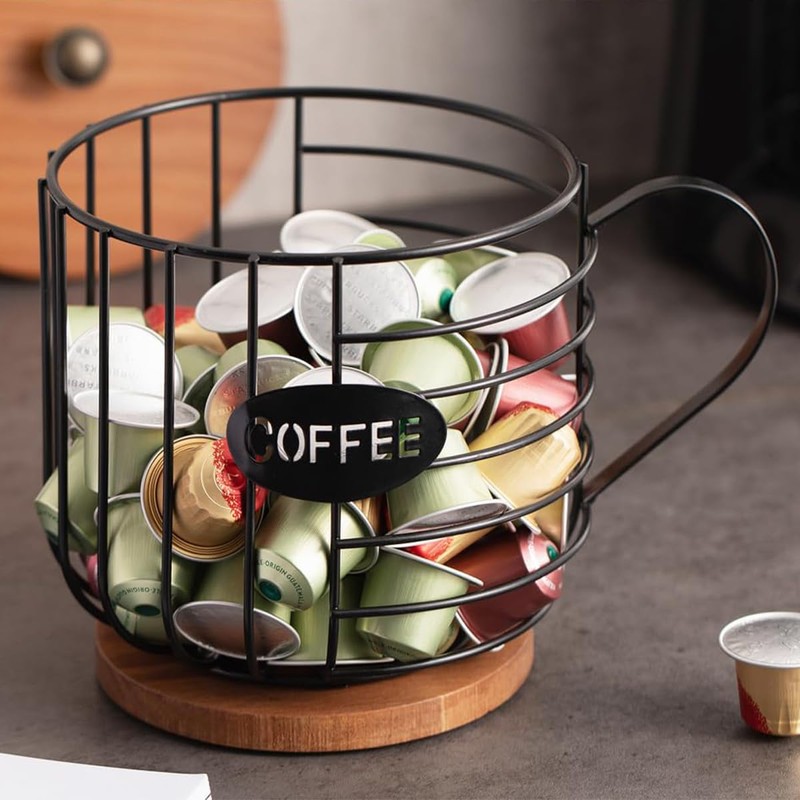 Sarini Coffee Pod Organizer Counter Coffee Capsule Holder Large Capacity
