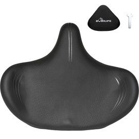 Extra Wide Oversized Bike Seat - Large Bicycle Seat Cushion for Men Women Comfort, Ergonomic Comfortable Padded Bicycle Saddle Replacement Fits Peloton, Stationary, Exercise,City Bike, Ebike(X-Large)