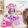 Toddler Vanity Set and Baby Vanity Mirror Toy, Interactive Makeup