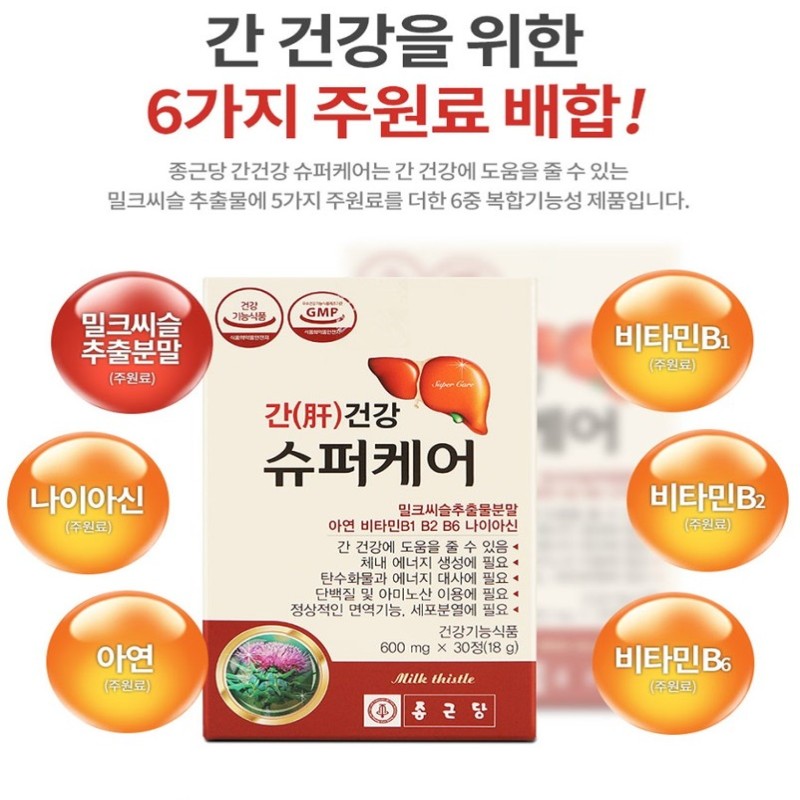 Chong Kun Dang 종근당 밀크씨슬 슈퍼케어 밀크시슬