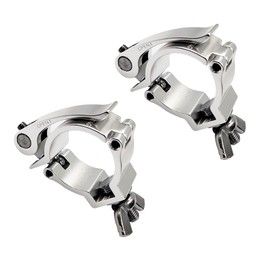 2inch Quick Release Stage Light Clamp Aluminum Alloy Heavy Duty 220lbs Truss Clamps Fit Pipe OD 1.89-2inch / 48-51mm 2Pack Silver