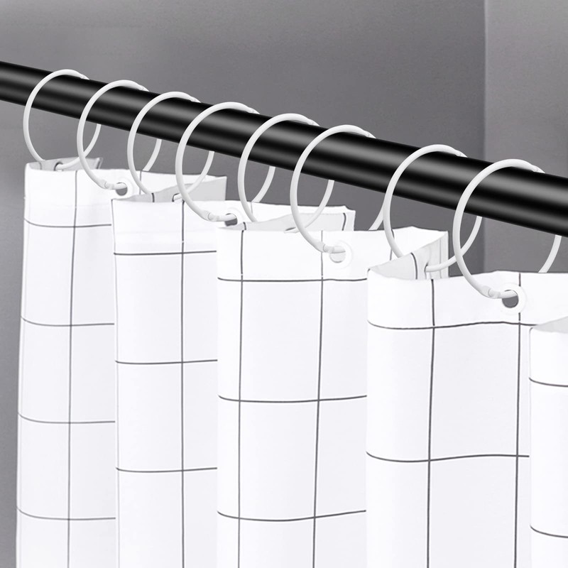 24 Pack Shower Curtain Rings, Rustproof Decorative Shower Curtain Hooks
