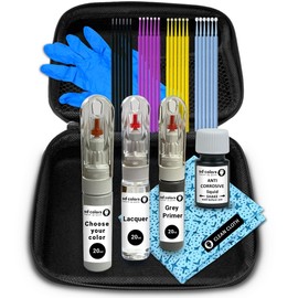 SD COLORS Night Black 696 Repair Kit Compatible with Mercedes Paint Pen 20ML Scratch Chip Brush Color Code 696 Night Black (Paint + Primer + Varnish)
