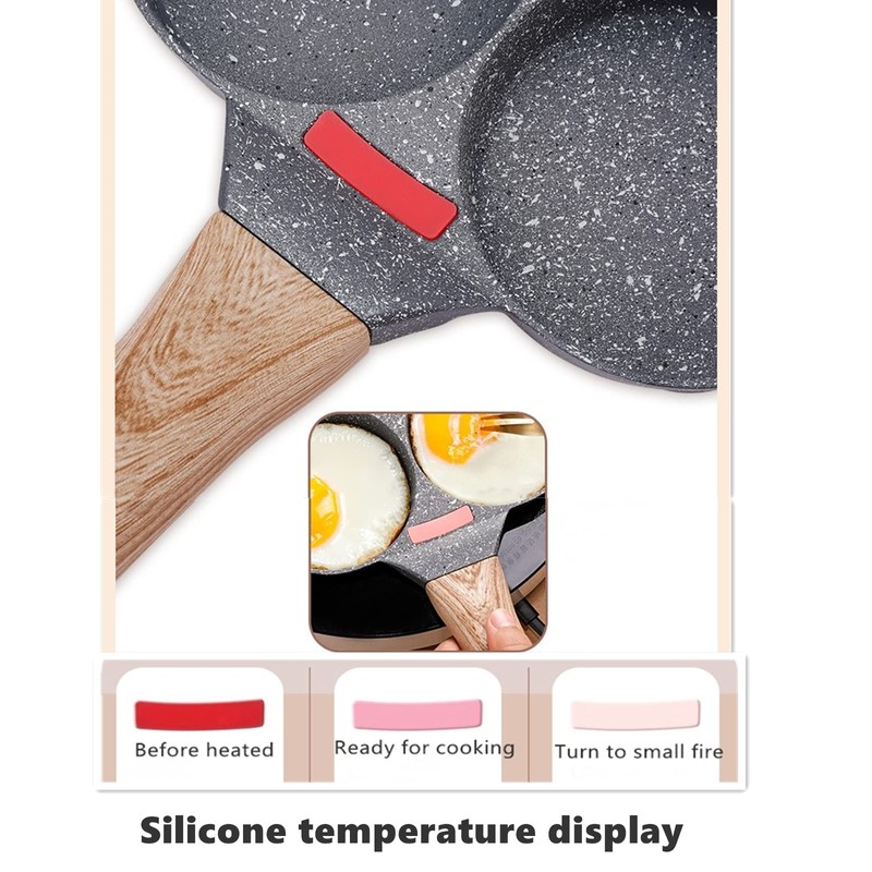 HUPECHAM 4-Cup Egg Pan Nonstick, and Granite Egg Frying Pan,