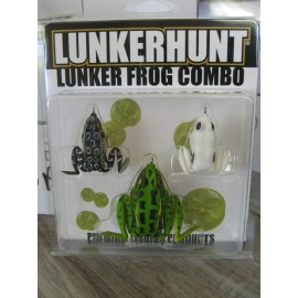 ICast LunkerHunt Lunker Hunt LunkerHunt Lunker & Pocket Frog Combo 1/2 & 1/4 Oz Fishing Bait Lures LFCOM01