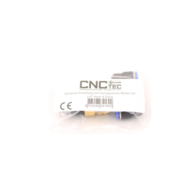 Pneumatic Angle Plug Fitting 90° with Internal Thread 1/4 Inch
