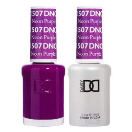 DND Gel Polish Set, Purple Collection, UV/LED Gel Polish and Air Dry Nail Lacquer, Matching Chip-Free Polish Duo, 507 Neon Purple, 0.5 Fl Oz