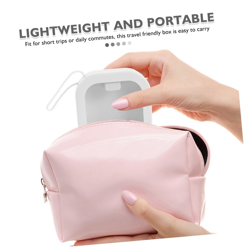 Healeved 2pcs Hair Tie Organizer Box Portable Travel Storage for
