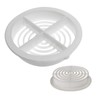5 x Whie Plastic Soffit Vents 70mm Circular Push Fit