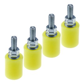 Coshar Slide Gate Guide Roller 1/8 Inch Sliding Rolling Gates Guider Heavy Duty Gate Support Nylon Rollers Replacement Ball Bearing Side Roller Assembly - Pack of 4