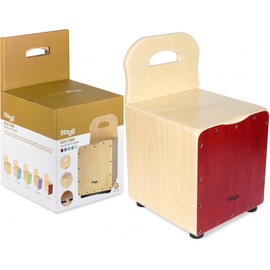 Stagg CAJ RD Kids Cajon with EasyGo Backrest-Red