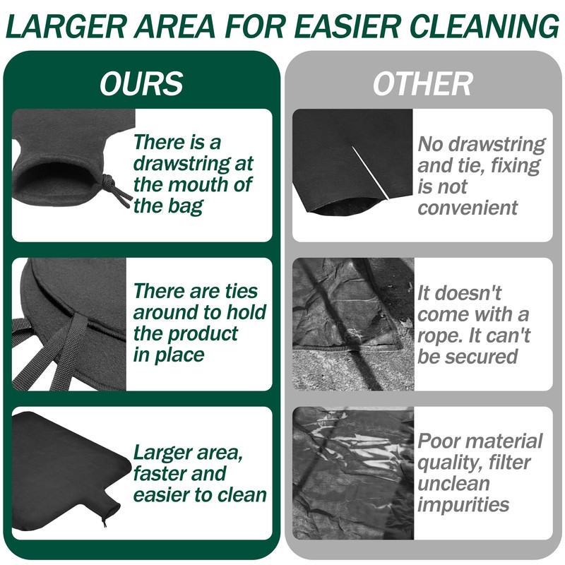 4 x 6ft Large Dewatering Bags with Drawstring Dewatering Filter