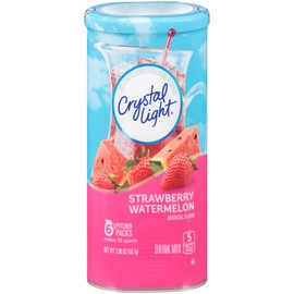 Crystal Light Strawberry Watermelon Drink Mix, 12-Quart Canister (Pack of 6)