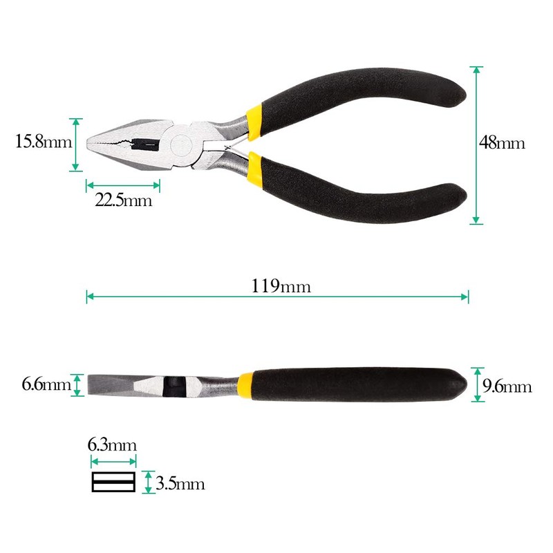 SPEEDWOX Mini Linesman Pliers Wire Cutter 4.5 Inch Multipurpose Combination