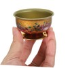 Ciieeo 7pcs Holy Water Offering Cup Copper Lotus Pattern Buddhist