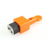 Accuform Orange Power Cord Plug Lockout (IEC Plug), Nylon Plastic,