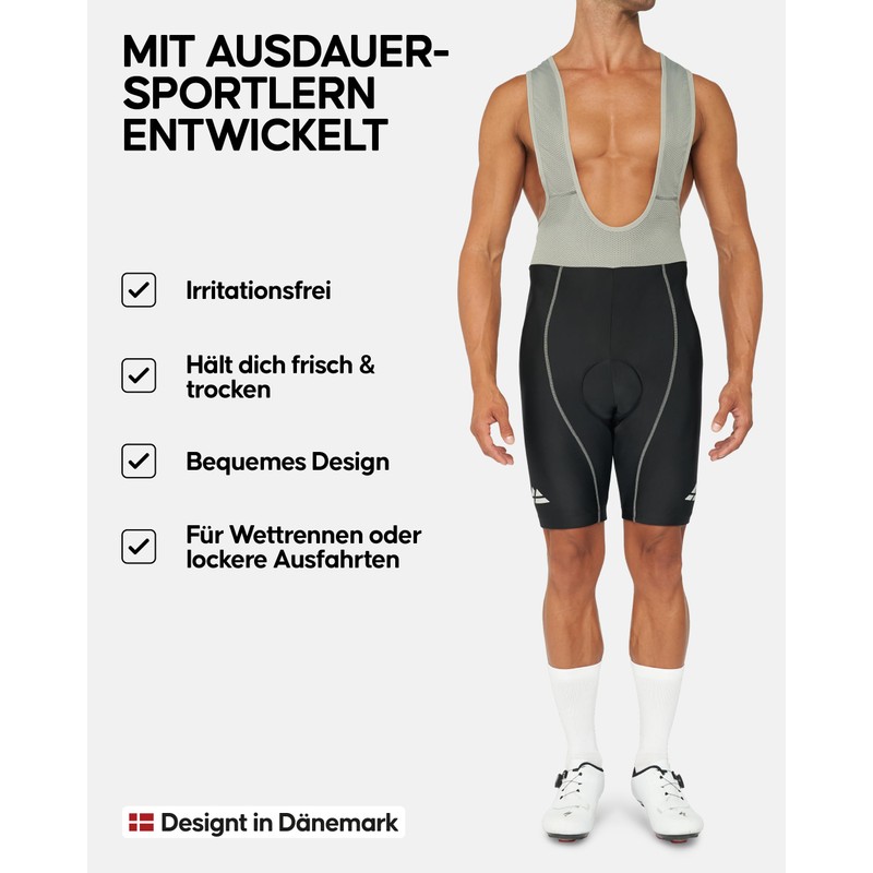 DANISH ENDURANCE Men's Cycling Shorts or Cycling Shorts with Seat
